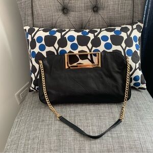 Michael Kors Black Leather Chain Bag